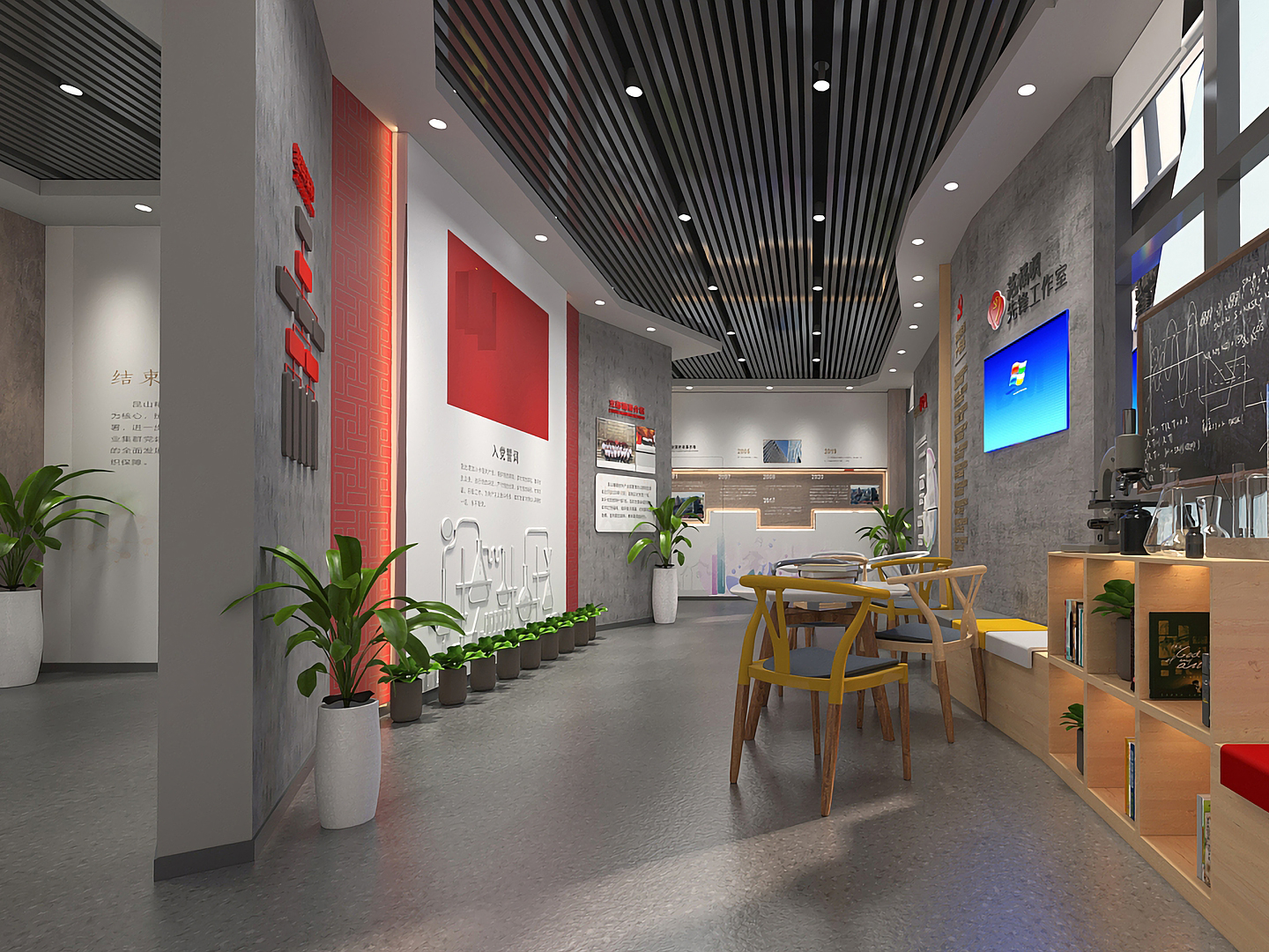巢湖 100㎡企业党建展厅装修｜产业园区党建文化展厅工装案例
